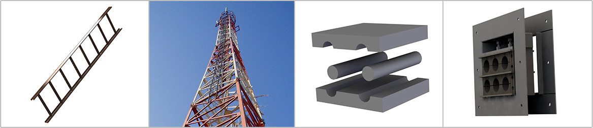 Production of metal structures for telecommunication equipment
